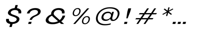 Avita Expanded Oblique Font OTHER CHARS