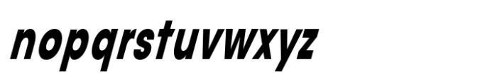 Avita Extra Bold Condensed Oblique Font LOWERCASE