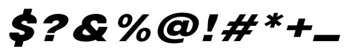 Avita Extra Bold Expanded Oblique Font OTHER CHARS