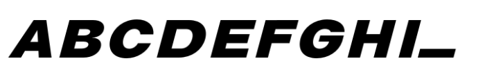 Avita Extra Bold Expanded Oblique Font UPPERCASE