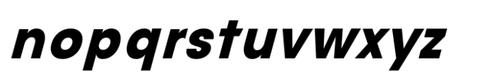 Avita Extra Bold Oblique Font LOWERCASE