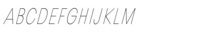 Avita Hairline Condensed Oblique Font UPPERCASE