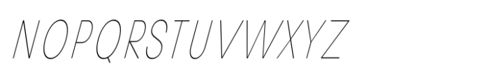Avita Hairline Condensed Oblique Font UPPERCASE