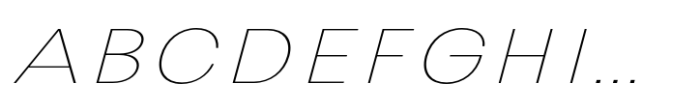 Avita Hairline Expanded Oblique Font UPPERCASE