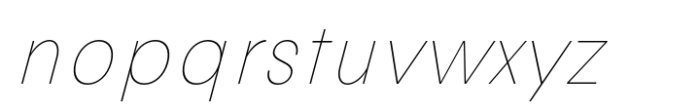 Avita Hairline Oblique Font LOWERCASE
