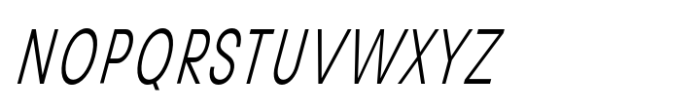 Avita Light Condensed Oblique Font UPPERCASE