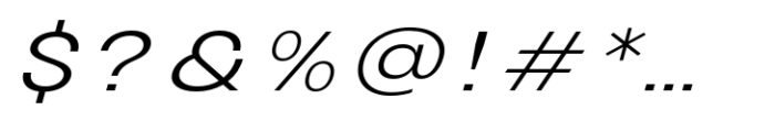 Avita Light Expanded Oblique Font OTHER CHARS