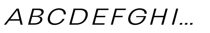 Avita Light Expanded Oblique Font UPPERCASE