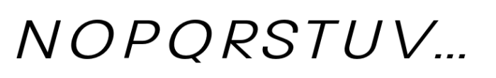Avita Light Expanded Oblique Font UPPERCASE
