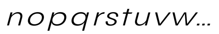 Avita Light Expanded Oblique Font LOWERCASE
