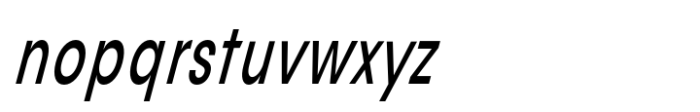 Avita Medium Condensed Oblique Font LOWERCASE