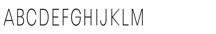 Avita Thin Condensed Font UPPERCASE