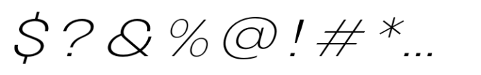 Avita Thin Expanded Oblique Font OTHER CHARS