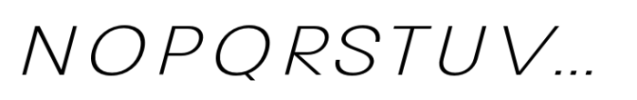 Avita Thin Expanded Oblique Font UPPERCASE
