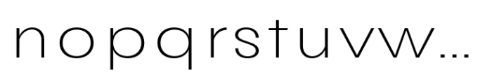 Avita Thin Expanded Font LOWERCASE