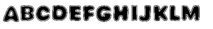 Avocado Hand Inline Font UPPERCASE