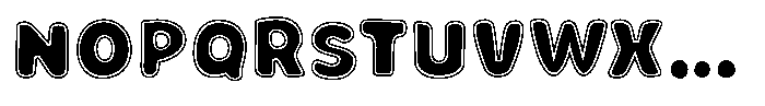 Avocado Hand Inline Font UPPERCASE