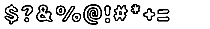 Avocado Hand Outline Font OTHER CHARS