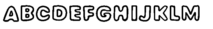 Avocado Hand Outline Font UPPERCASE