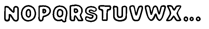 Avocado Hand Outline Font UPPERCASE