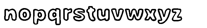 Avocado Hand Outline Font LOWERCASE