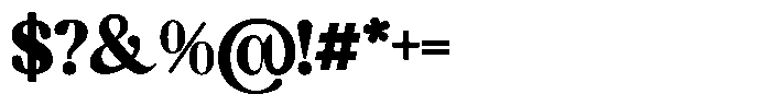 Avolta Font OTHER CHARS