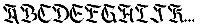 Avore  Blackletter Regular Font UPPERCASE
