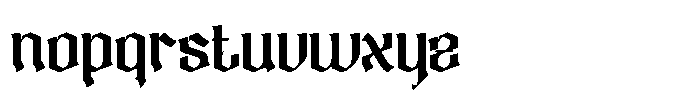 Avore  Blackletter Regular Font LOWERCASE