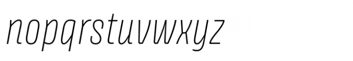 Avory PE Thin Italic Font LOWERCASE