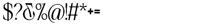 Avoxan Condensed Font OTHER CHARS