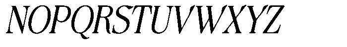 Avoxan Slant Bold Condensed Font UPPERCASE
