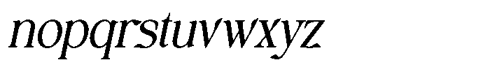 Avoxan Slant Bold Condensed Font LOWERCASE