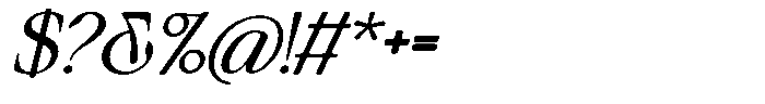 Avoxan Slant Bold Expended Font OTHER CHARS