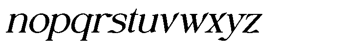 Avoxan Slant Bold Expended Font LOWERCASE