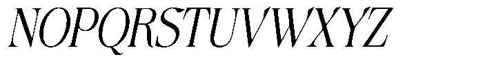 Avoxan Slant Condensed Font UPPERCASE