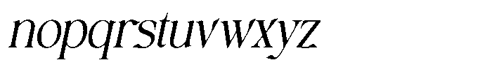 Avoxan Slant Condensed Font LOWERCASE