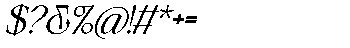 Avoxan Slant Expended Font OTHER CHARS
