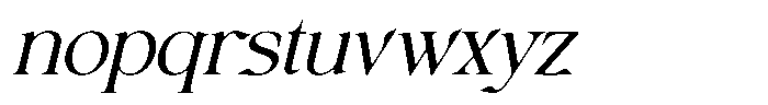 Avoxan Slant Expended Font LOWERCASE
