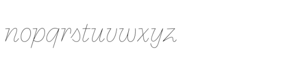 Avril Thin Font LOWERCASE