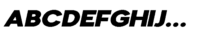 Avtech Black Expanded Slanted Font UPPERCASE
