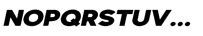 Avtech Black Expanded Slanted Font UPPERCASE