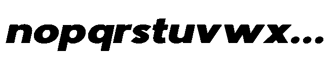 Avtech Black Expanded Slanted Font LOWERCASE