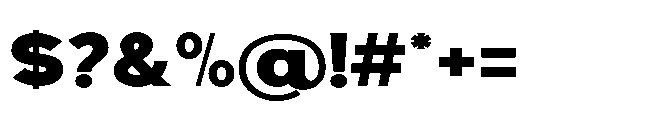 Avtech Black Expanded Font OTHER CHARS