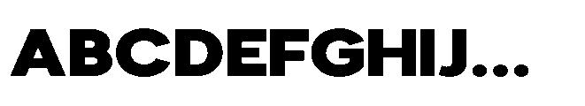 Avtech Black Expanded Font UPPERCASE
