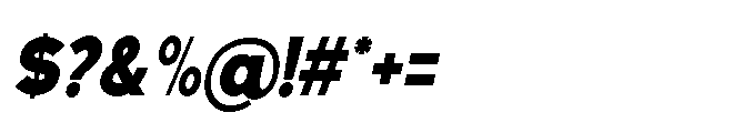 Avtech Black Semi Condensed Slanted Font OTHER CHARS