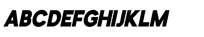 Avtech Black Semi Condensed Slanted Font UPPERCASE