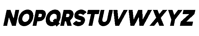 Avtech Black Semi Condensed Slanted Font UPPERCASE