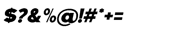 Avtech Black Semi Expanded Slanted Font OTHER CHARS