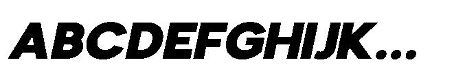 Avtech Black Semi Expanded Slanted Font UPPERCASE