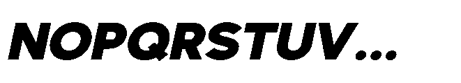 Avtech Black Semi Expanded Slanted Font UPPERCASE